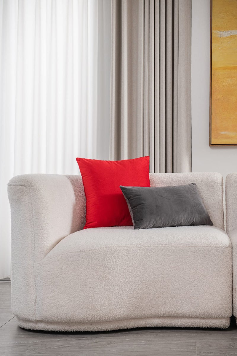 DEZENE Throw Pillow Covers 12x20 Dark-Grey: 2 Pack Cozy Soft Velvet Rectangular Decorative Pillow Cases for Farmhouse Home Decor - Image 3